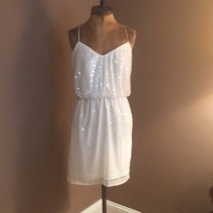 White sequined dress